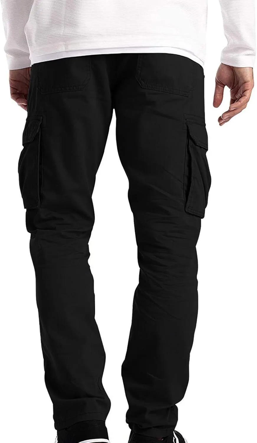 GIERIDUC Men's Essentials Fleece Sweatpants Big and Tall Mens Plaid Pants Best Lightweight Sweatpants Match Men’S Wild Cargo