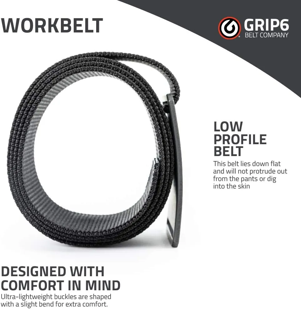 GRIP6 Workbelt - 1.5-Inch Adjustable Nylon Belts - Lifestyle and Tactical Belt for Men and Women - Made in the USA