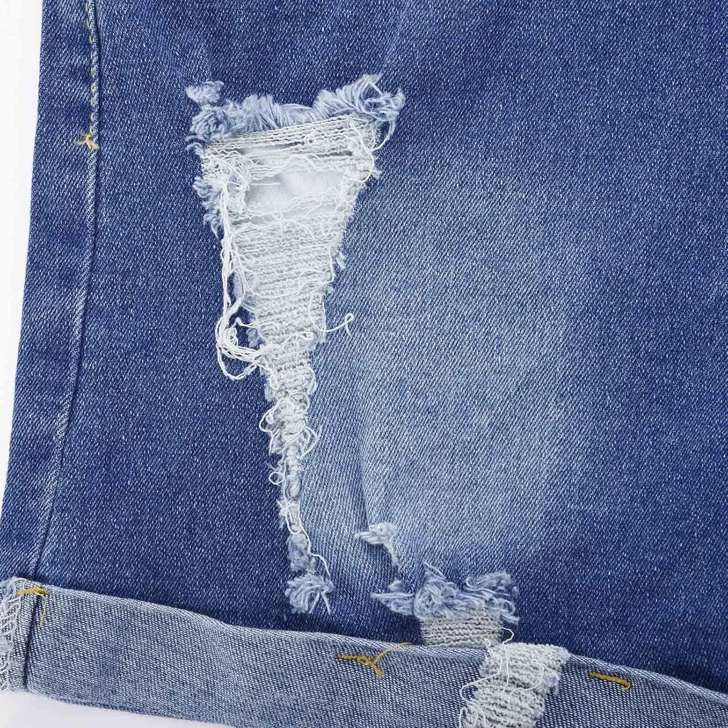 HGps8w Womens Teen Girls Chic Jean Shorts Distressed Ripped Denim Shorts High Waisted Casual Summer Streetwear Shorts