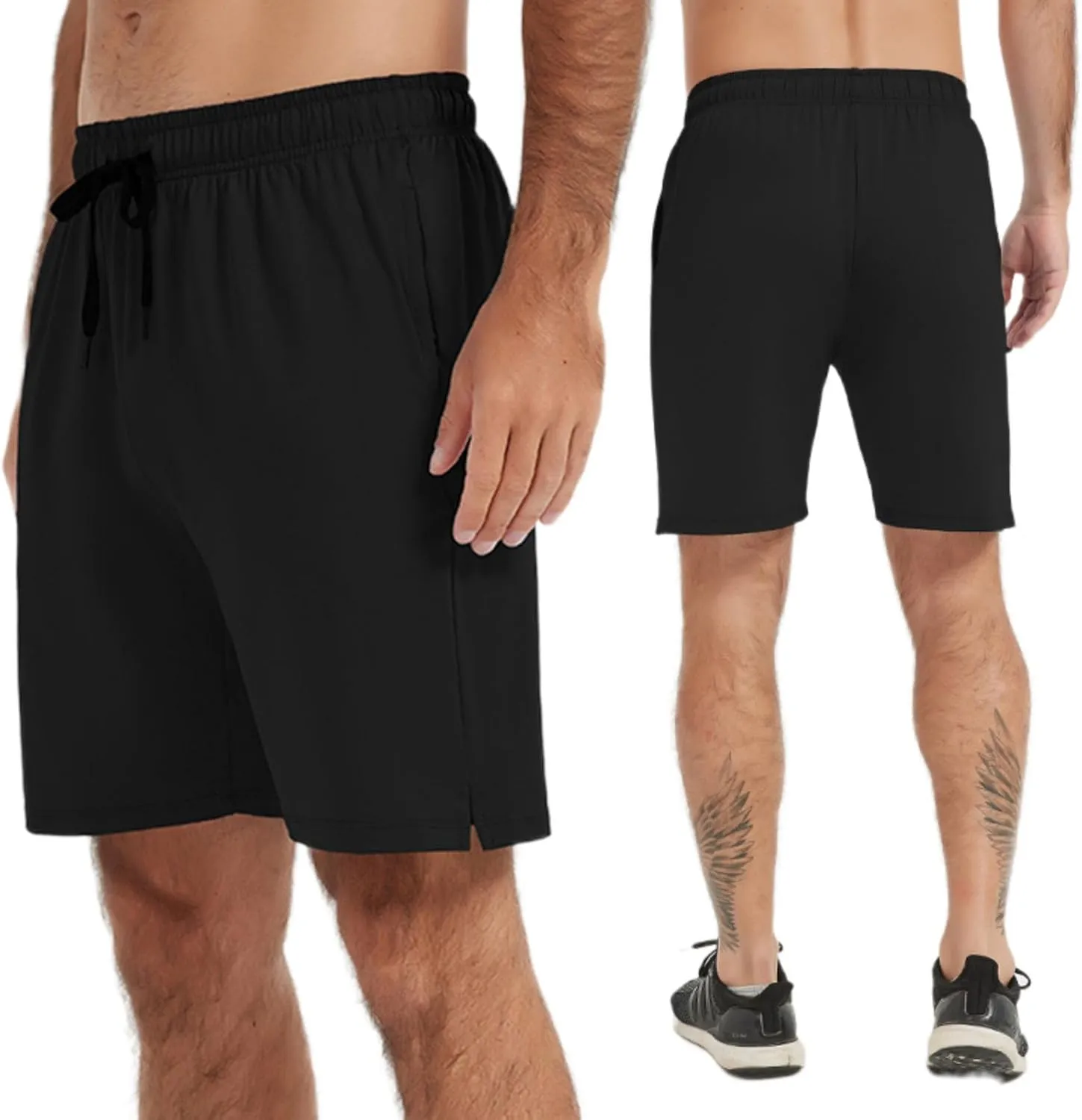 Hotfiary Men's Running Shorts Sports Gym Training Shorts with Pockets Quick Dry Summer Casual Workout Shorts Athletic Shorts