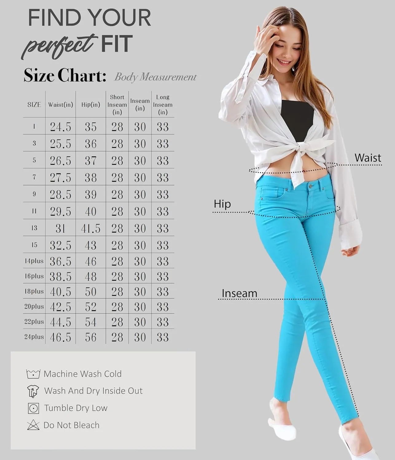 Hybrid & Company Women's Butt Lift Stretch Denim Jeans