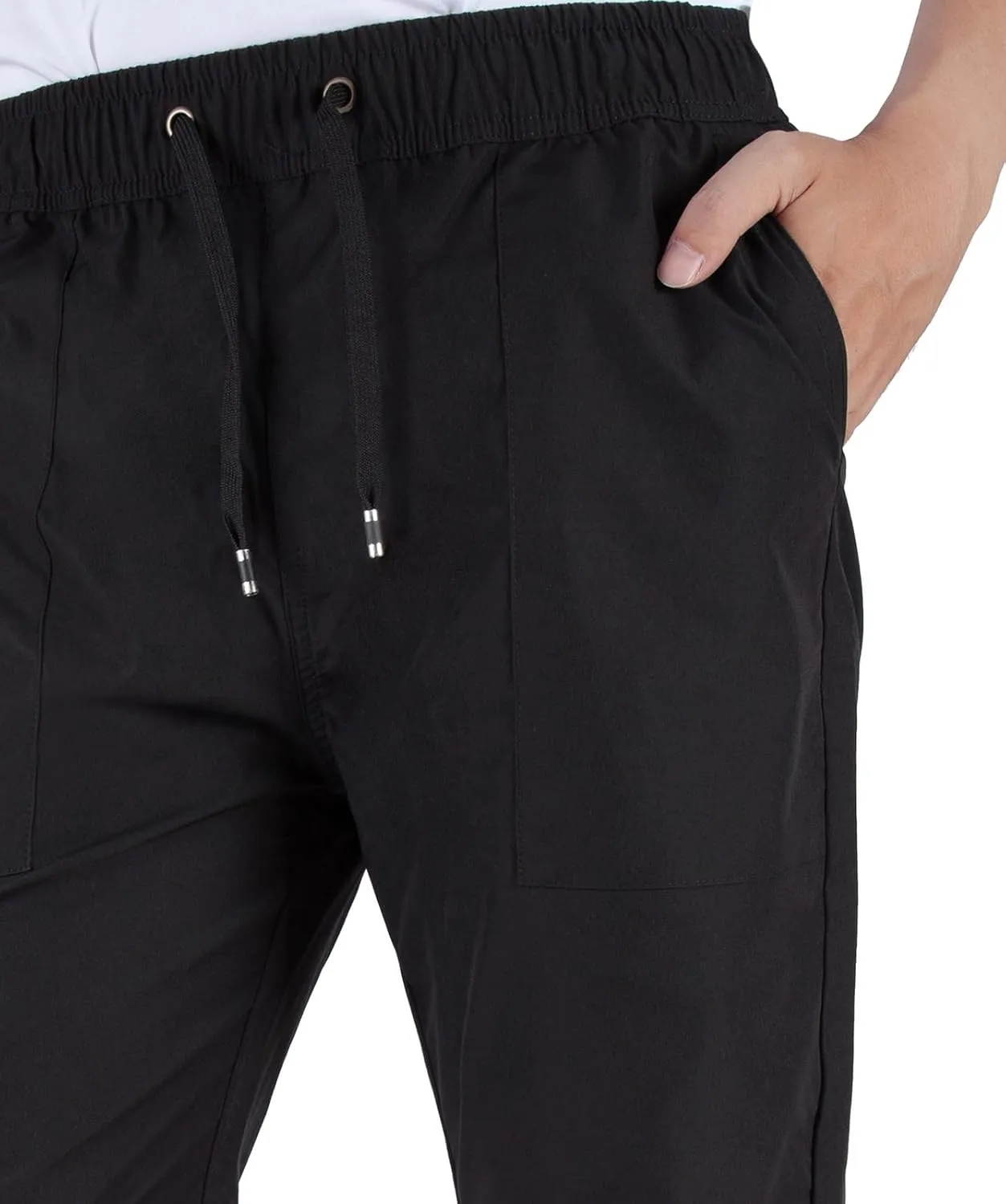 ITALYMORN Mens Joggers Lightweight Woven Pants Polyester Track Pants with Pockets