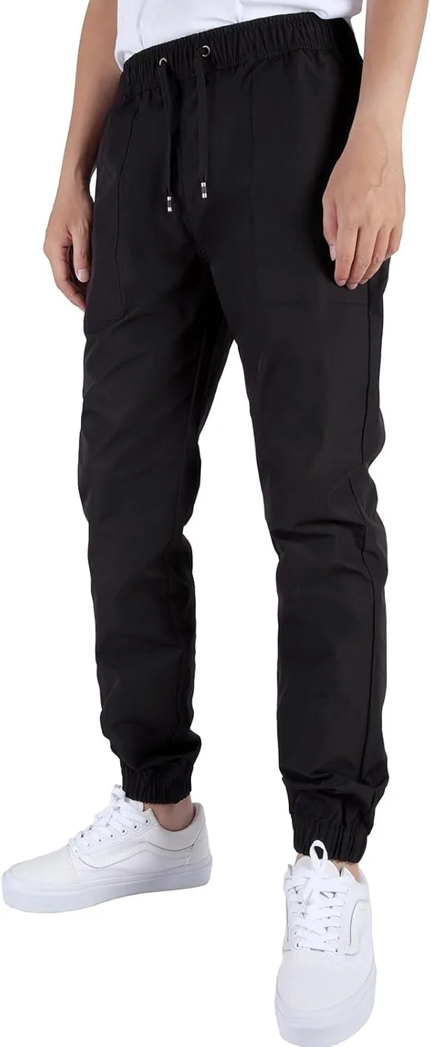 ITALYMORN Mens Joggers Lightweight Woven Pants Polyester Track Pants with Pockets