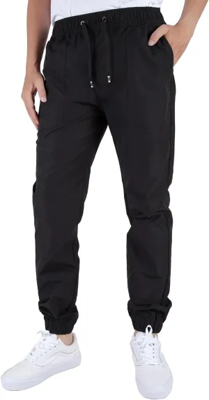 ITALYMORN Mens Joggers Lightweight Woven Pants Polyester Track Pants with Pockets