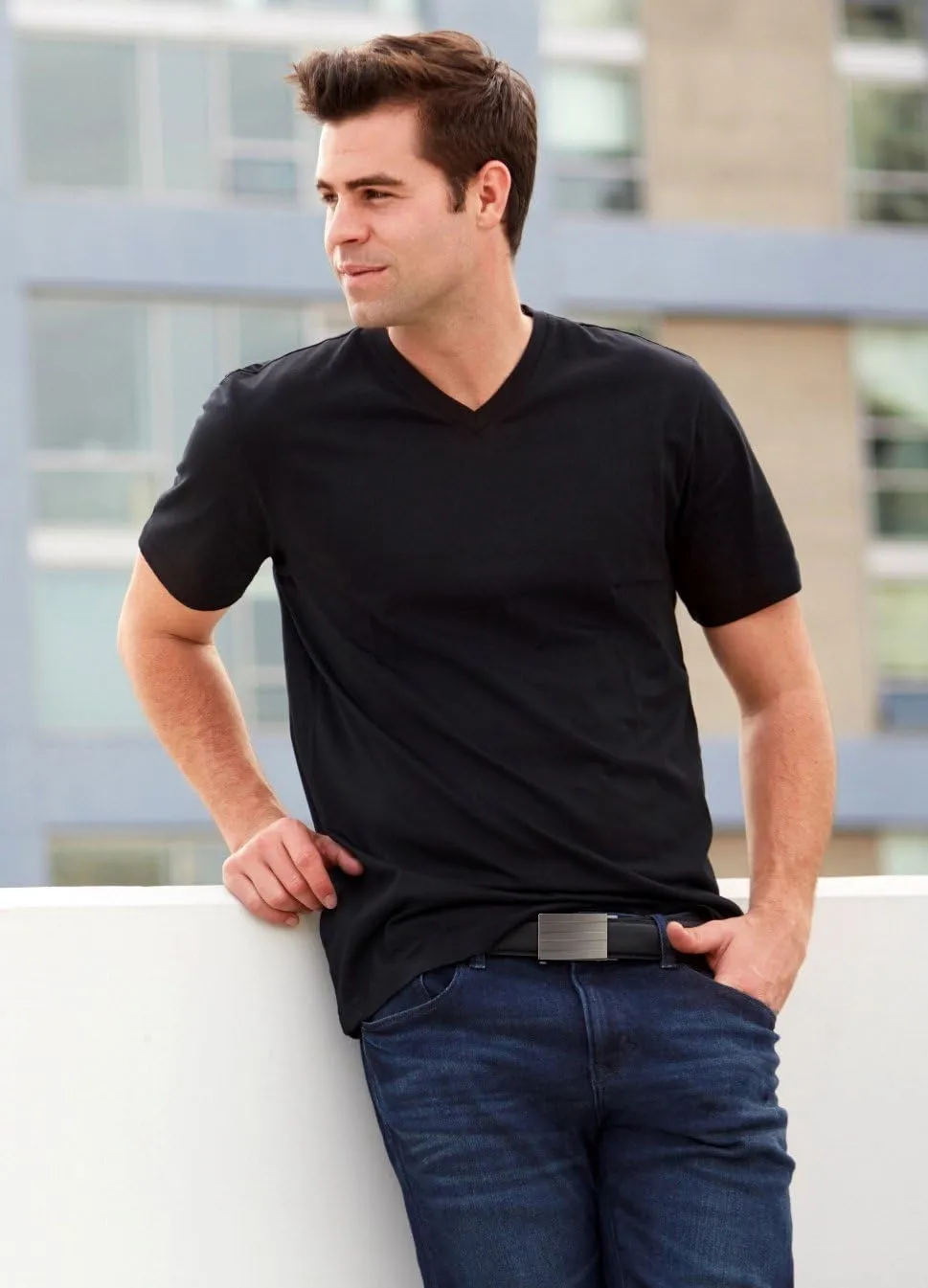 KORE Men’s Full-Grain Leather Track Belt | “Endeavor” Alloy Buckle