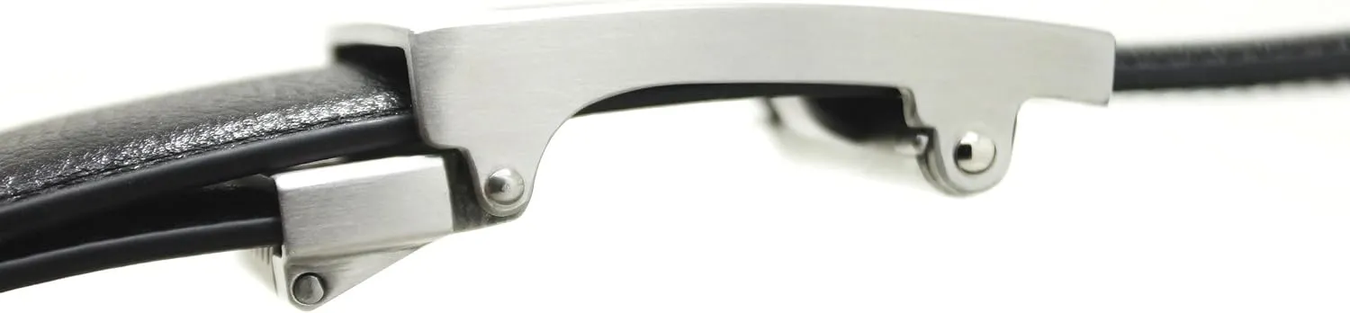 KORE Men's Full-Grain Leather Track Belts | “Eureka” Stainless Steel Buckle