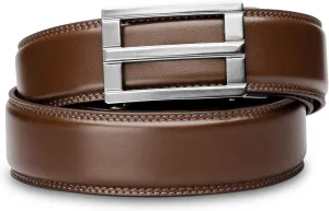 KORE Men’s Full-Grain Leather Track Belts | “Excel” Alloy Buckle