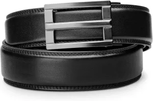 KORE Men’s Full-Grain Leather Track Belts | “Excel” Alloy Buckle