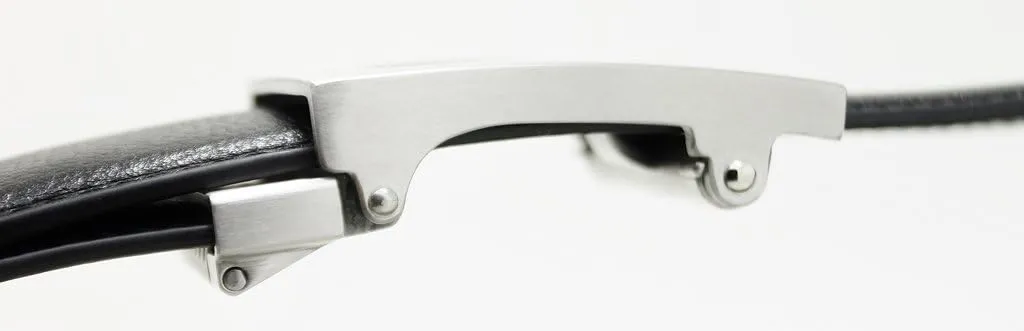 KORE Men’s Full-Grain Leather Track Belts | “Excel” Alloy Buckle