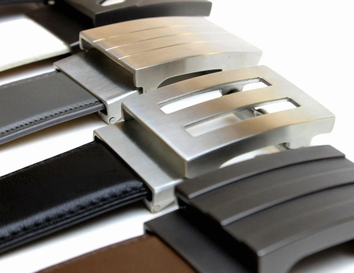 KORE Men’s Full-Grain Leather Track Belts | “Intrepid” Stainless Steel Buckle