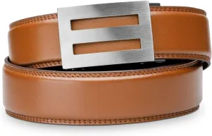 KORE Men’s Full-Grain Leather Track Belts | “Intrepid” Stainless Steel Buckle