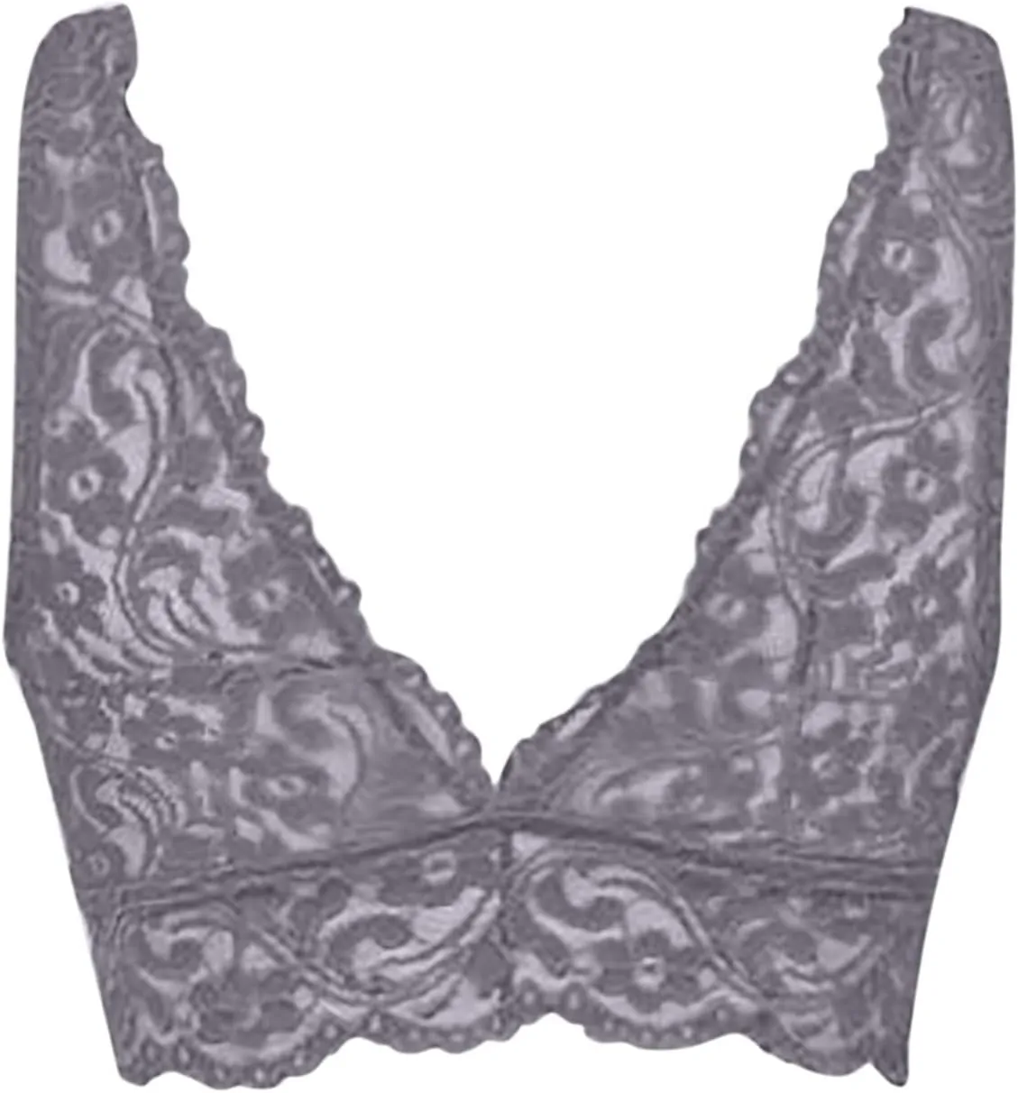 Lace Bralette for Women Plus Size Full Coverage Bras V Wirefree Plunge Bra Padded Bralette Comfortable Everyday Bra