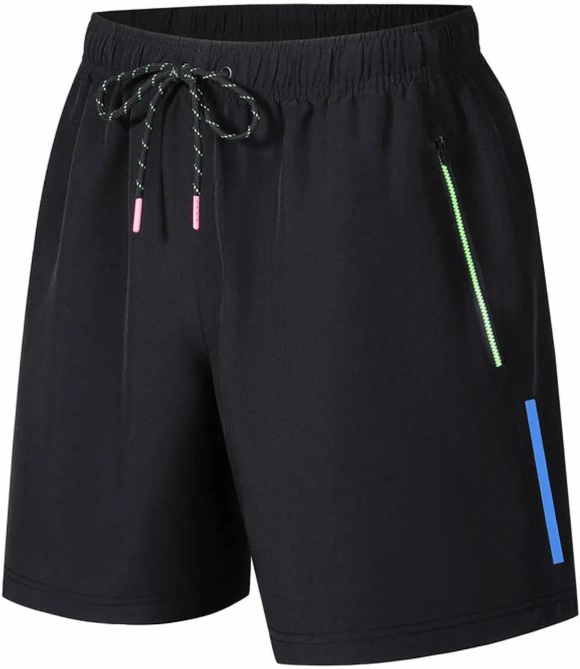 Lastesso Mens Shorts Athletic Lightweight Shorts Drawstring Zipper Pockets Workout Running Shorts Casual Quick Dry Clothes