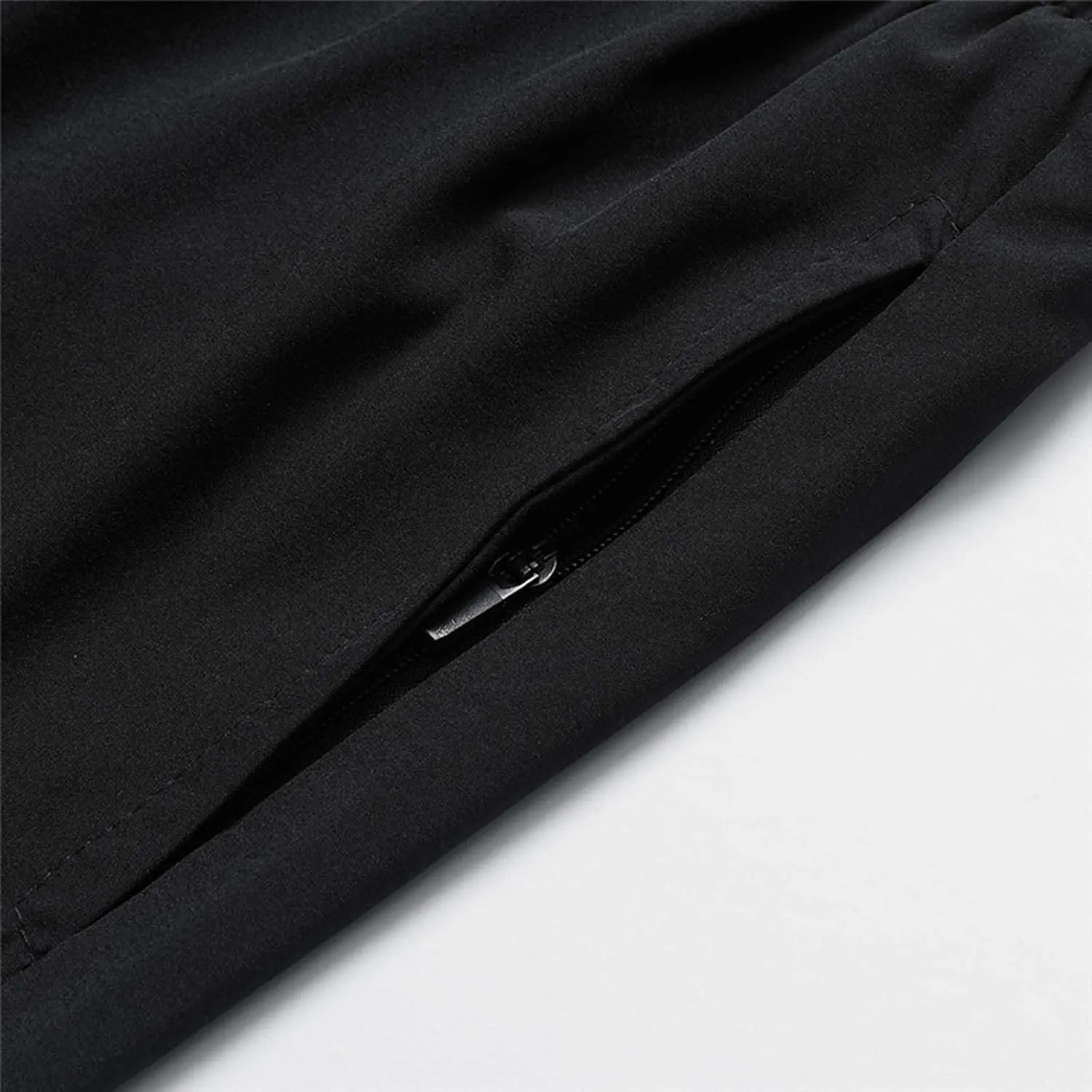 Lastesso Mens Shorts Casual Zipper Pockets Shorts Athletic Quick Dry Summer Boardshorts Lightweight Workout Running Shorts