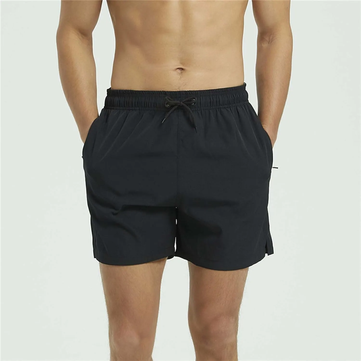 Lastesso Mens Shorts Casual Zipper Pockets Shorts Athletic Quick Dry Summer Boardshorts Lightweight Workout Running Shorts