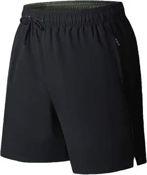 Lastesso Mens Shorts Casual Zipper Pockets Shorts Athletic Quick Dry Summer Boardshorts Lightweight Workout Running Shorts