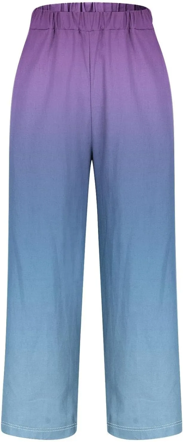Linen Pants with Pockets Spring Women's Cotton Linen Pants Women's Plus Size Cotton Linen Yoga Pants