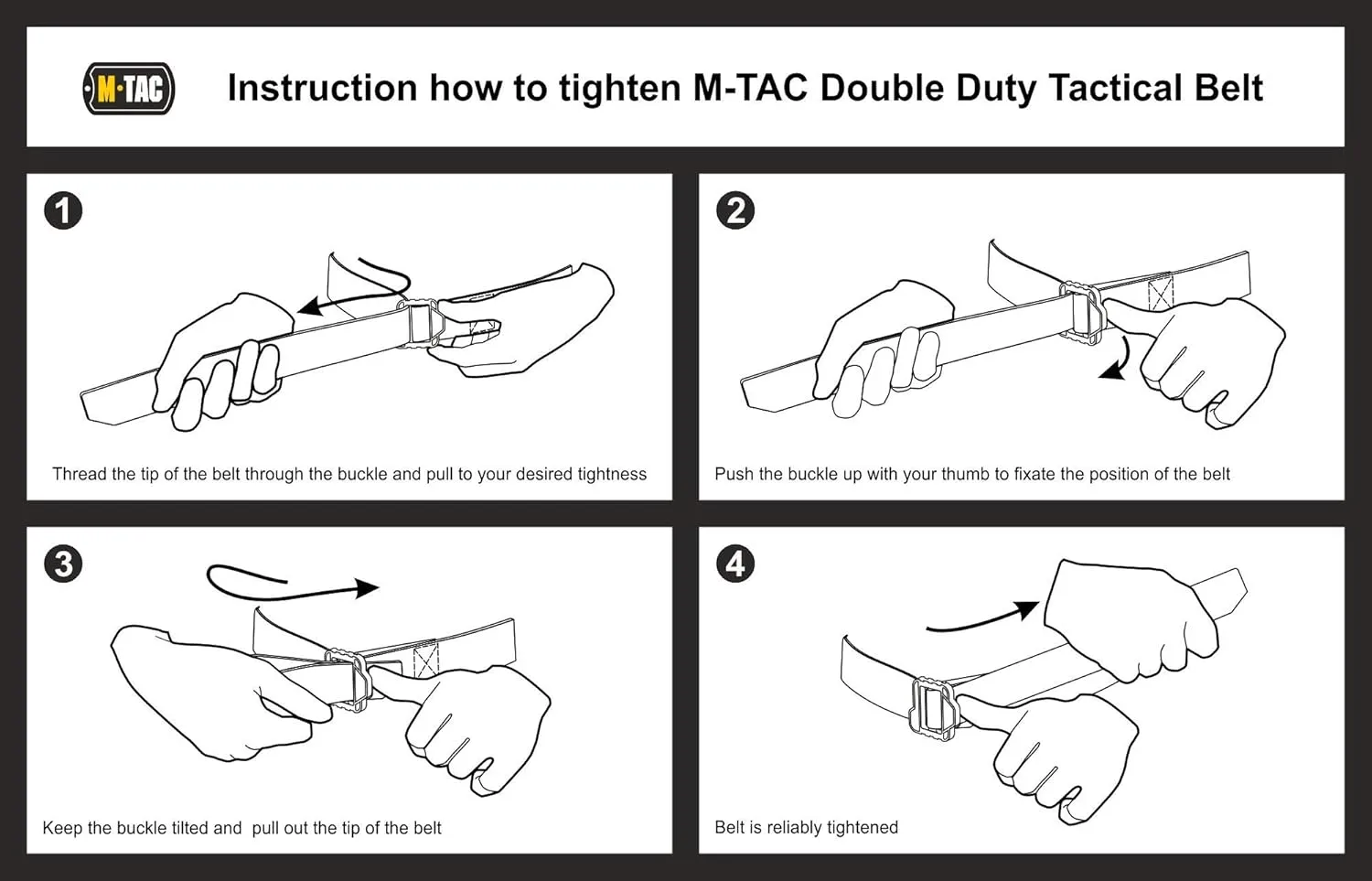 M-Tac Double Duty Tactical Belt - Military Webbing Nylon Utility Belt Plastic Buckle