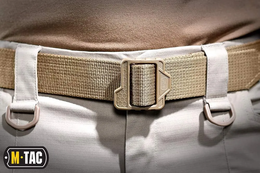 M-Tac Double Duty Tactical Belt - Military Webbing Nylon Utility Belt Plastic Buckle