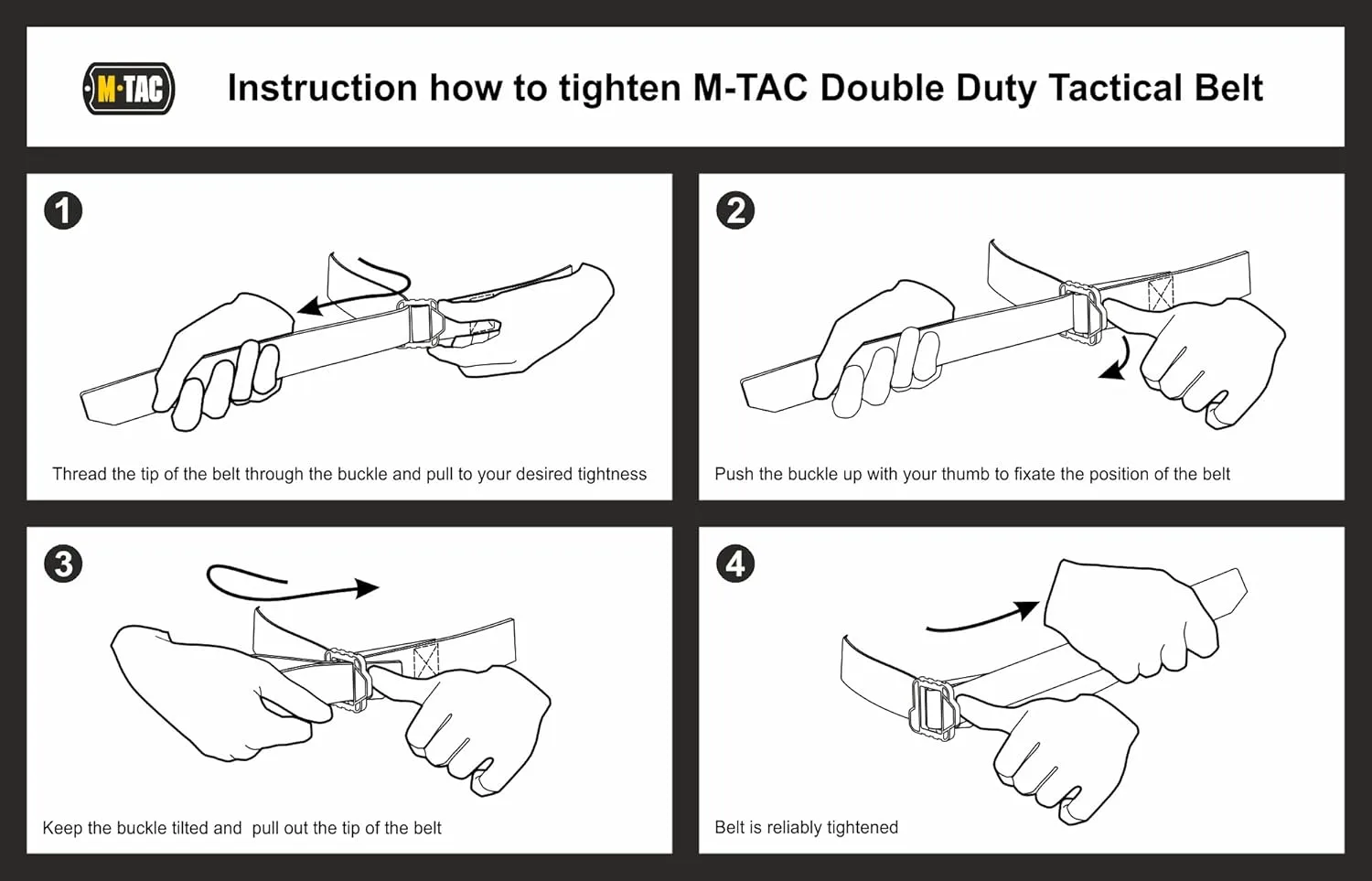 M-Tac Double Duty Tactical Belt - Military Webbing Nylon Utility Belt Plastic Buckle