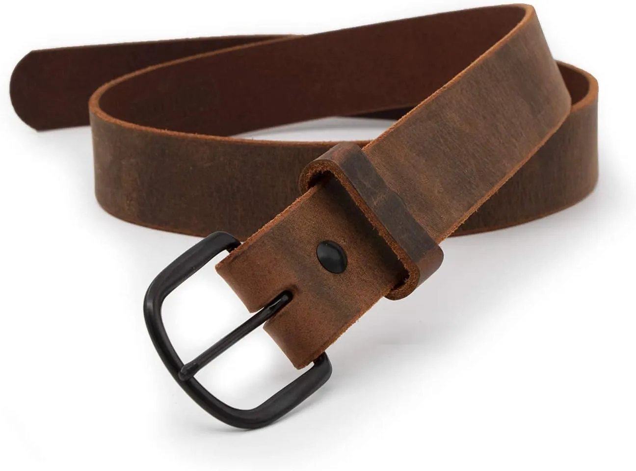 Main Street Forge The Bootlegger Leather Belt | Made in USA | Full Grain Leather | Mens Belt