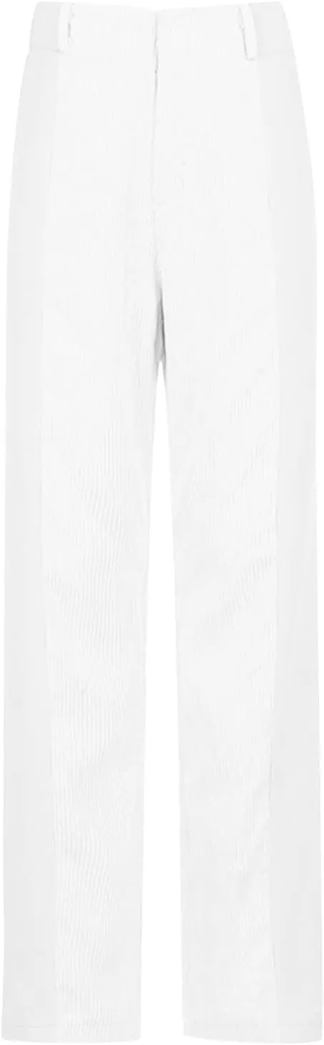 Melliflo High Waist Corduroy Pants for Women Trendy Casual Straight Leg Pants Comfy Loose Fit Trousers with Pockets