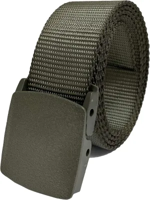Men's Adjustable High Strength Utility Tactical Belts with Heavy Duty Plastic Buckle Up to 80" Length
