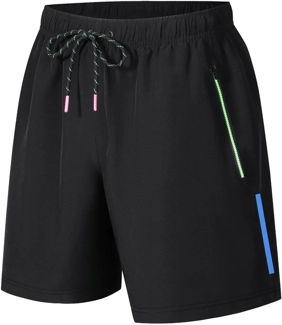 Men's Athletic Running Shorts Quick Dry Workout Shorts Lightweight Casual Drawstring Sports Gym Basketball Shorts