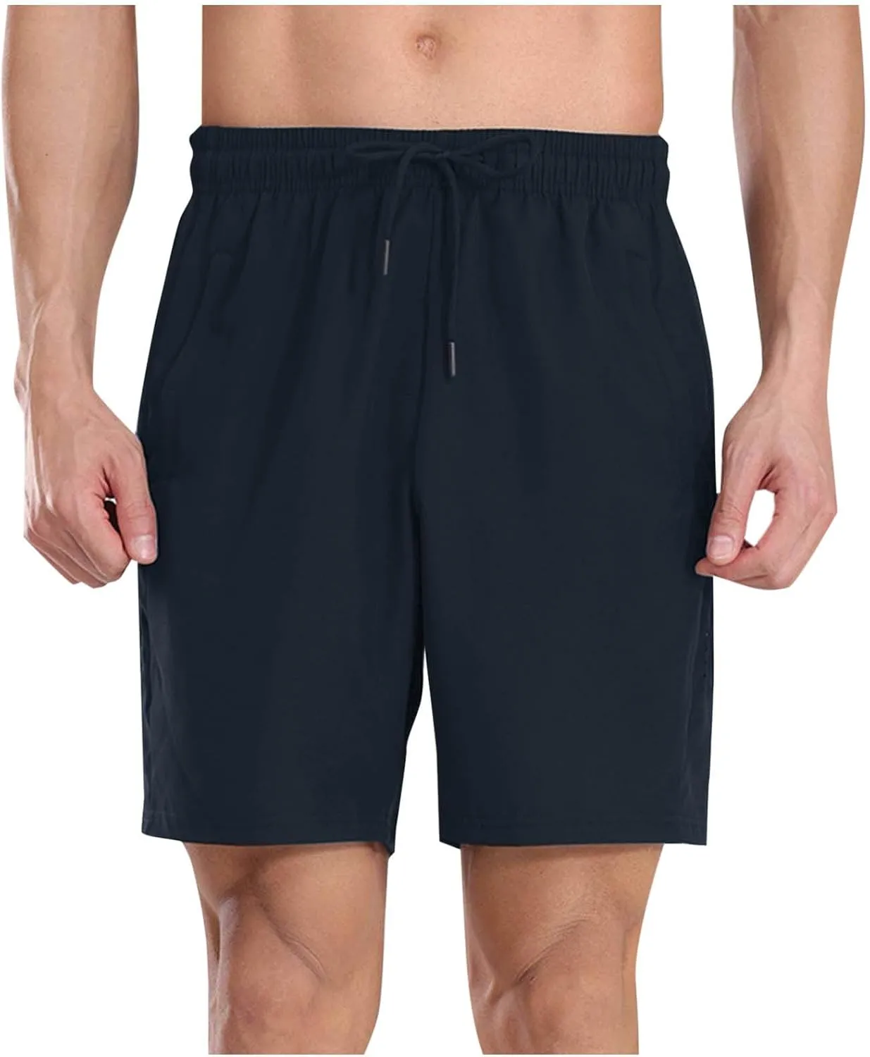 Mens Athletic Shorts Quick Dry Loose Fit Lightweighgt Breathable Sport Running Hiking Workout Gym Shorts with Pockets