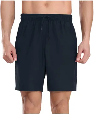 Mens Athletic Shorts Quick Dry Loose Fit Lightweighgt Breathable Sport Running Hiking Workout Gym Shorts with Pockets