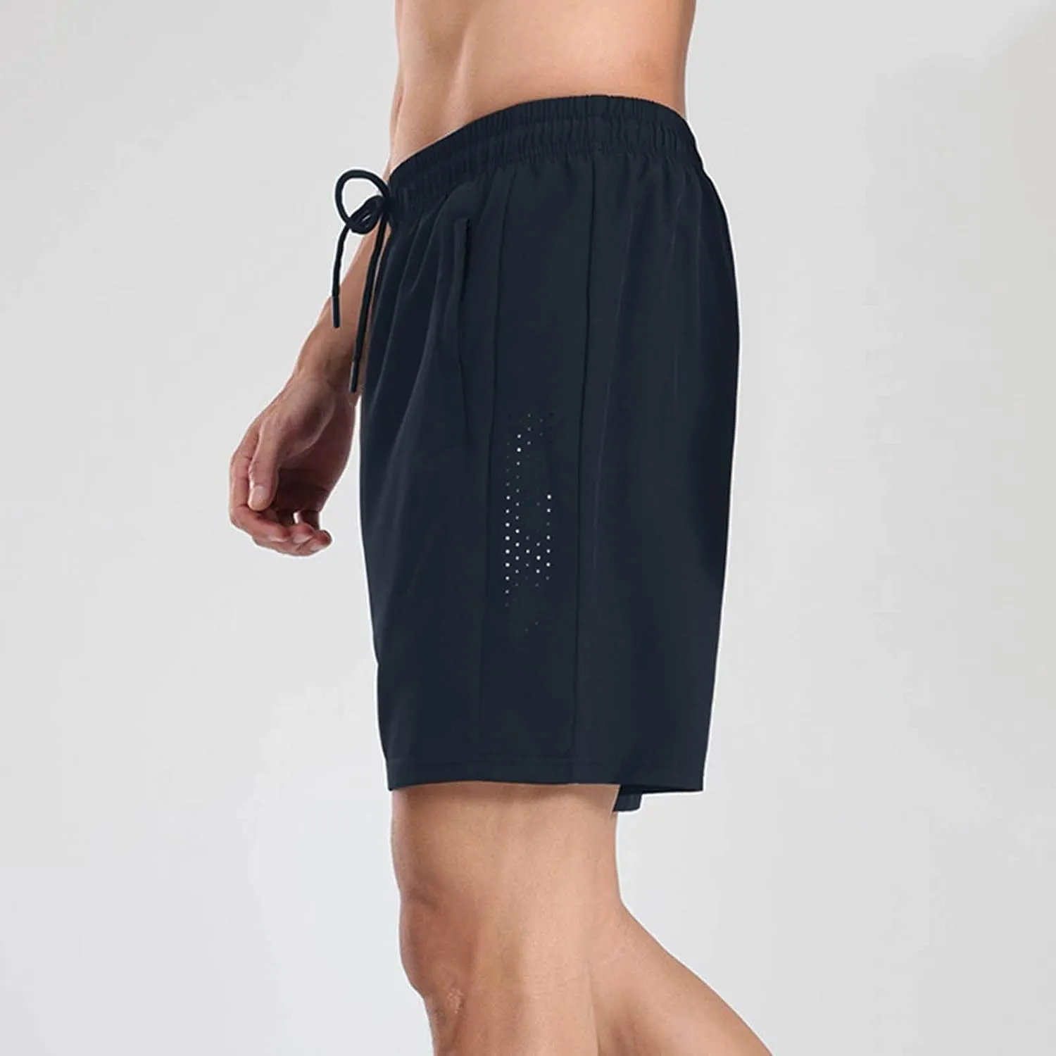 Mens Athletic Shorts Quick Dry Loose Fit Lightweighgt Breathable Sport Running Hiking Workout Gym Shorts with Pockets