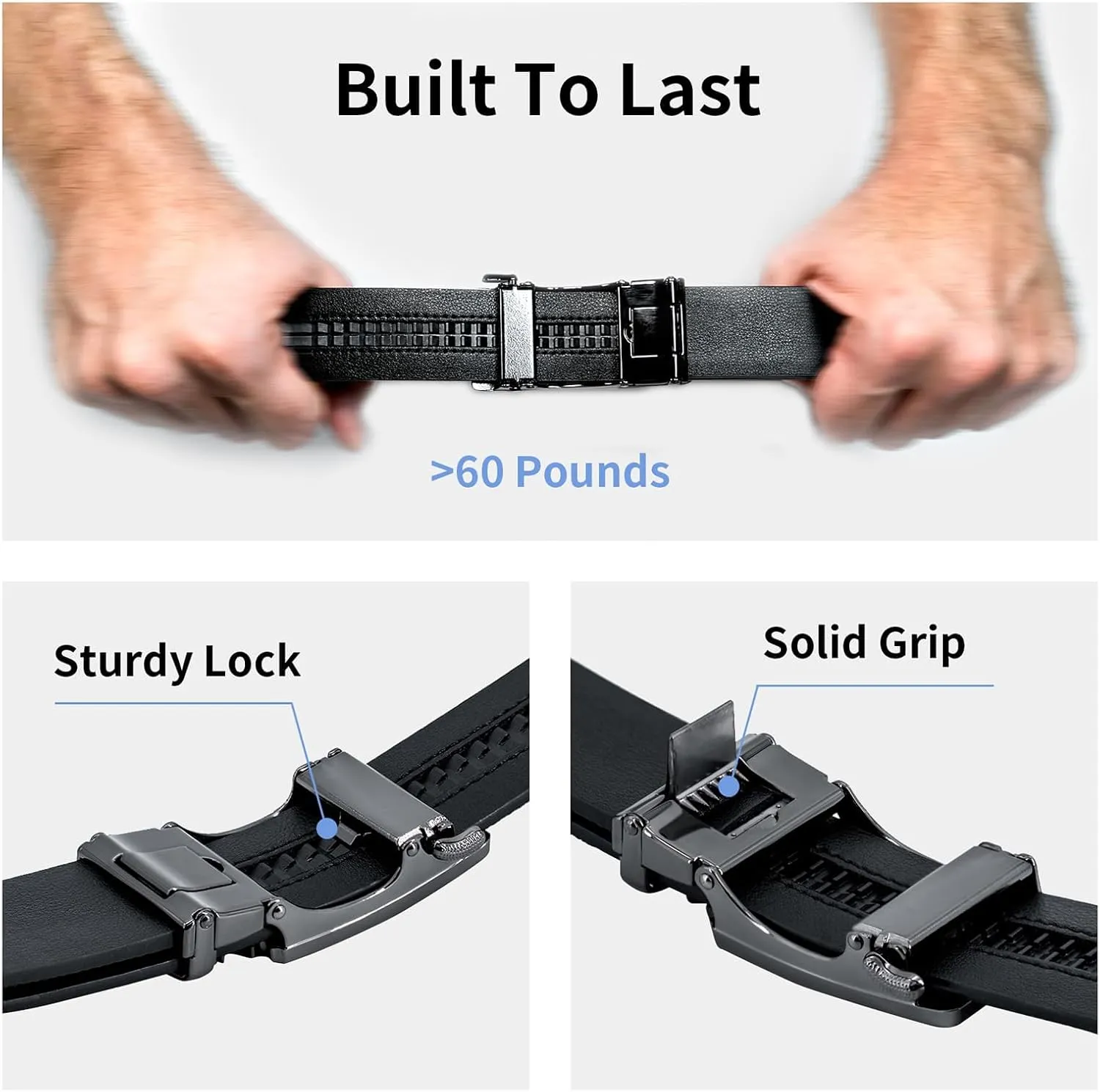 Men's Belts Leather Ratchet Dress Belts for Men Adjustable Belt for Casual Jeans