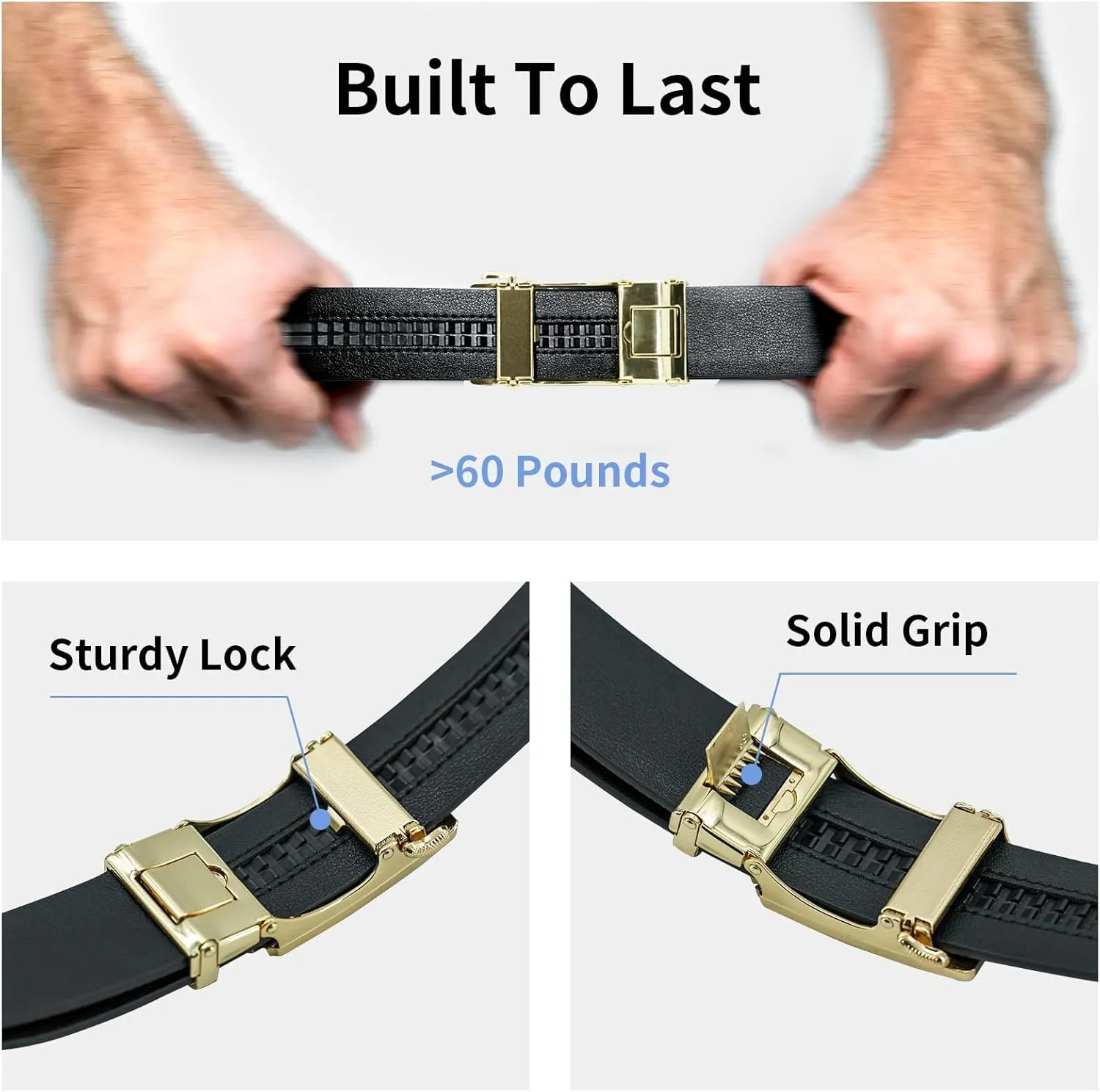 Men's Belts Leather Ratchet Dress Belts for Men Adjustable Belt for Casual Jeans
