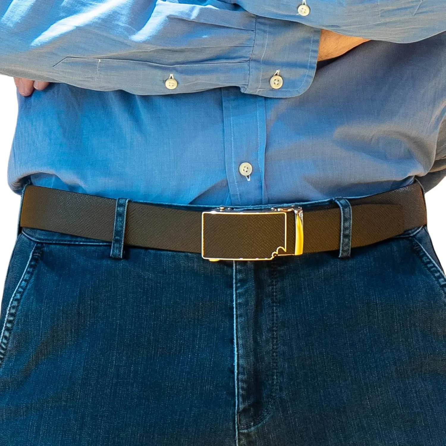 Men's Belts Leather Ratchet Dress Belts for Men Adjustable Belt for Casual Jeans