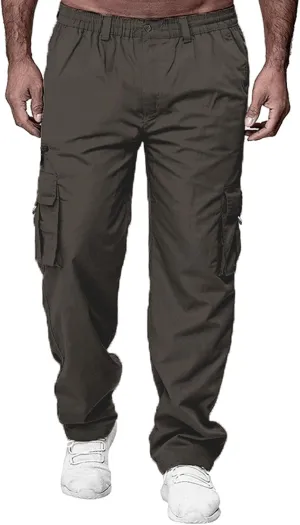 Mens Cargo Pants Print Cargo Pants Drawstring Stretch Elastic Waist Tapered Trousers Cotton Drawstring Chino Cargo Trousers