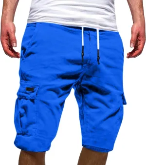 Mens Casual Cargo Shorts - 2025 Drawstring Stretch Summer Beach Shorts Chino Shorts Outdoor Hiking Shorts with 6 Pockets
