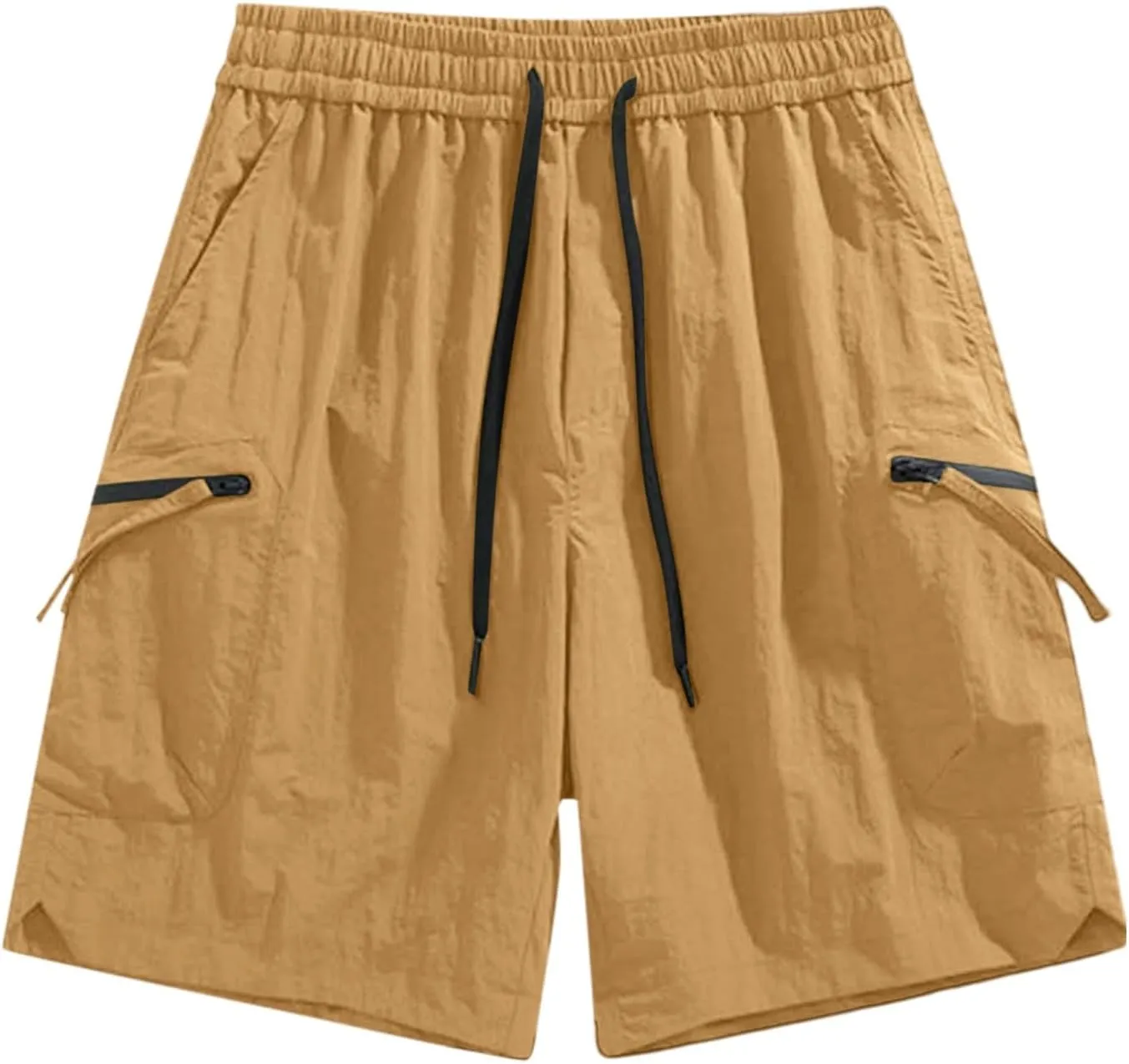 Mens Casual Shorts Casual Cotton Drawstring Summer Short Pants Elastic Waist Lightweight Twill Chino Shorts