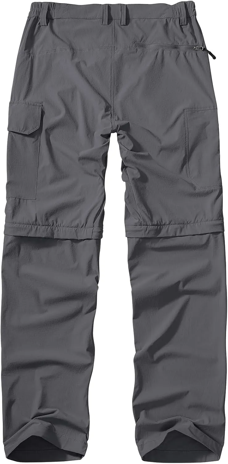 Men's Hiking Convertible Work Pants Lightweight Zip Off Lightweight Quick Dry Stretch Pants Summer Fishing Travel Outdoor