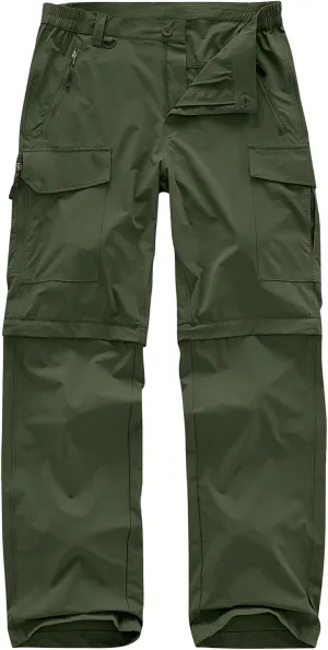 Men's Hiking Convertible Work Pants Lightweight Zip Off Lightweight Quick Dry Stretch Pants Summer Fishing Travel Outdoor