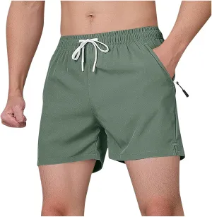 Mens Performance Shorts Quick Dry Drawstring Shorts for Sports Running or Training(Available in Plus Size)