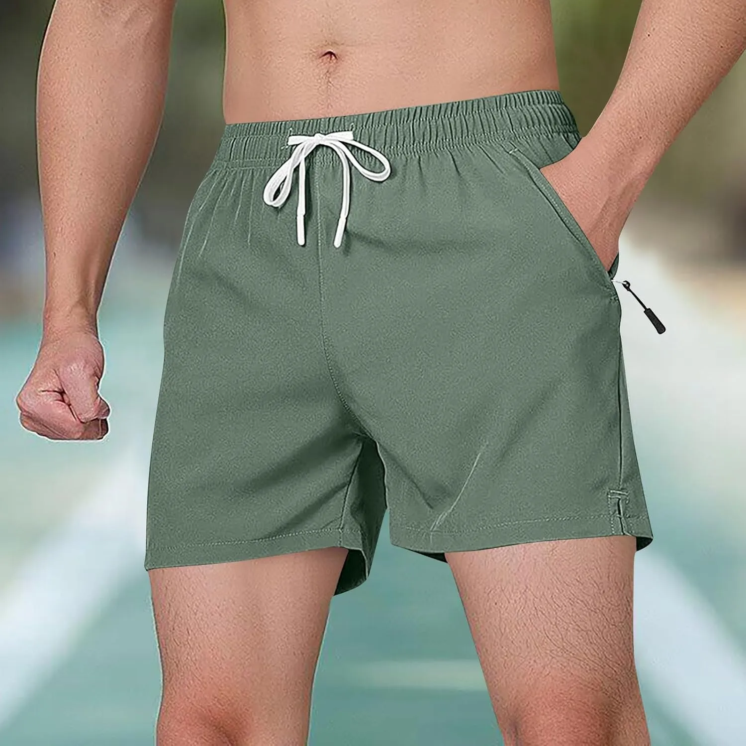 Mens Performance Shorts Quick Dry Drawstring Shorts for Sports Running or Training(Available in Plus Size)