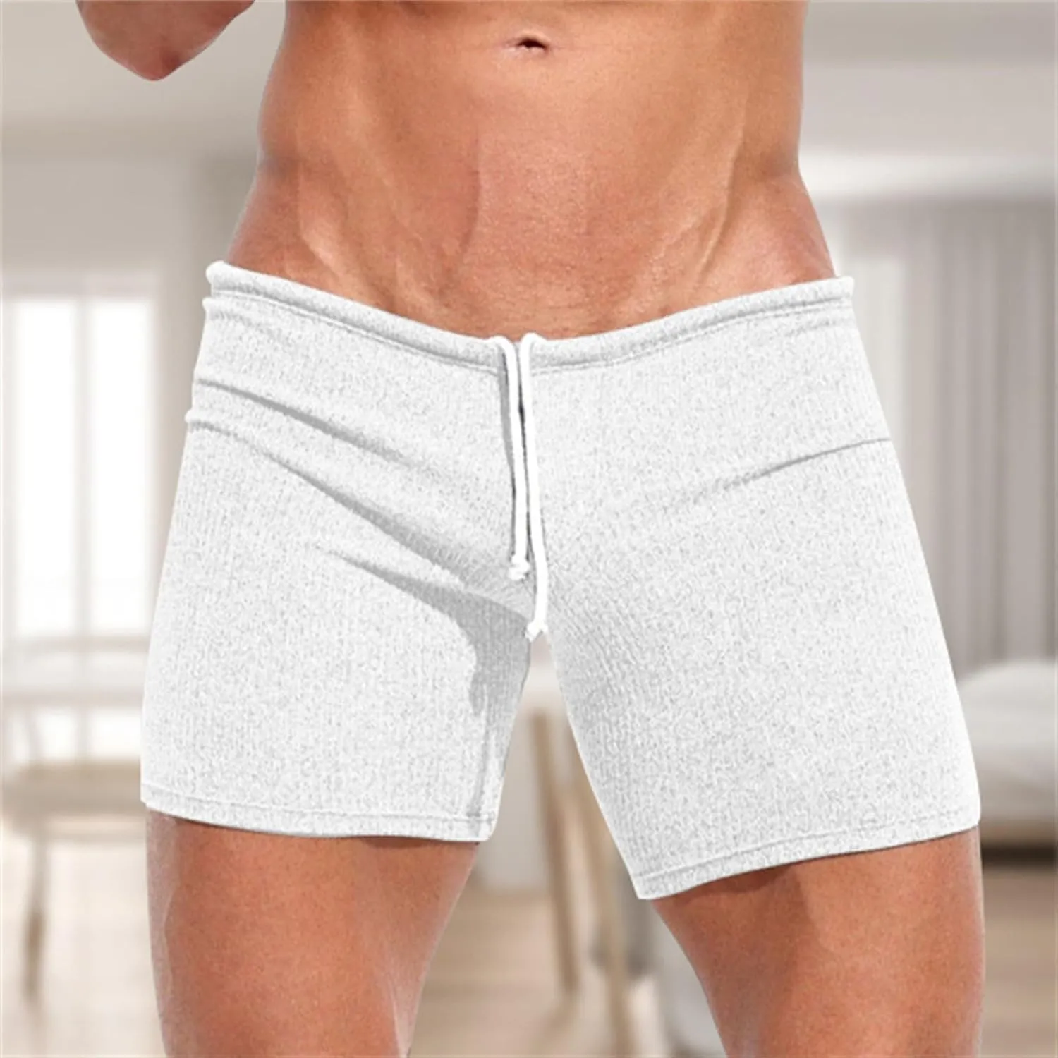 Mens Sexy Shorts Lightweight Muscle Tight Casual Lightweight Stretch Athletic Trunks Combat Track Workout Fitness Pant
