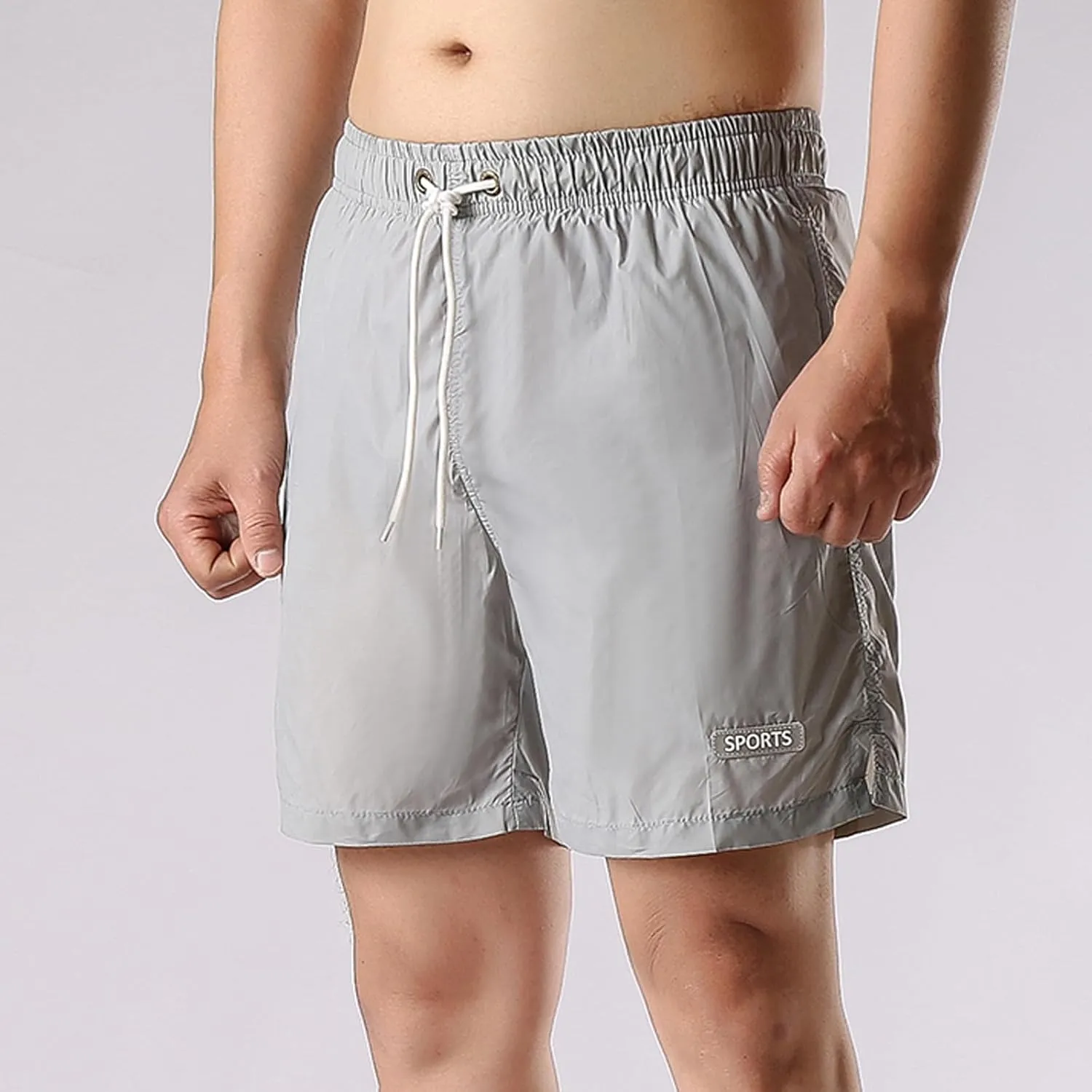 Mens Shorts Summer Elastic Waist Drawstring Casual Shorts Lightweight Hiking Running Workout Quick Dry Athletic Shorts