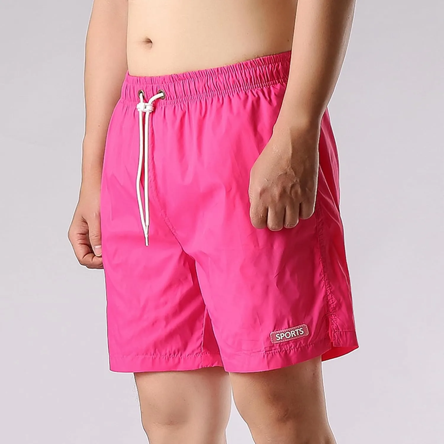 Mens Shorts Summer Elastic Waist Drawstring Casual Shorts Lightweight Hiking Running Workout Quick Dry Athletic Shorts