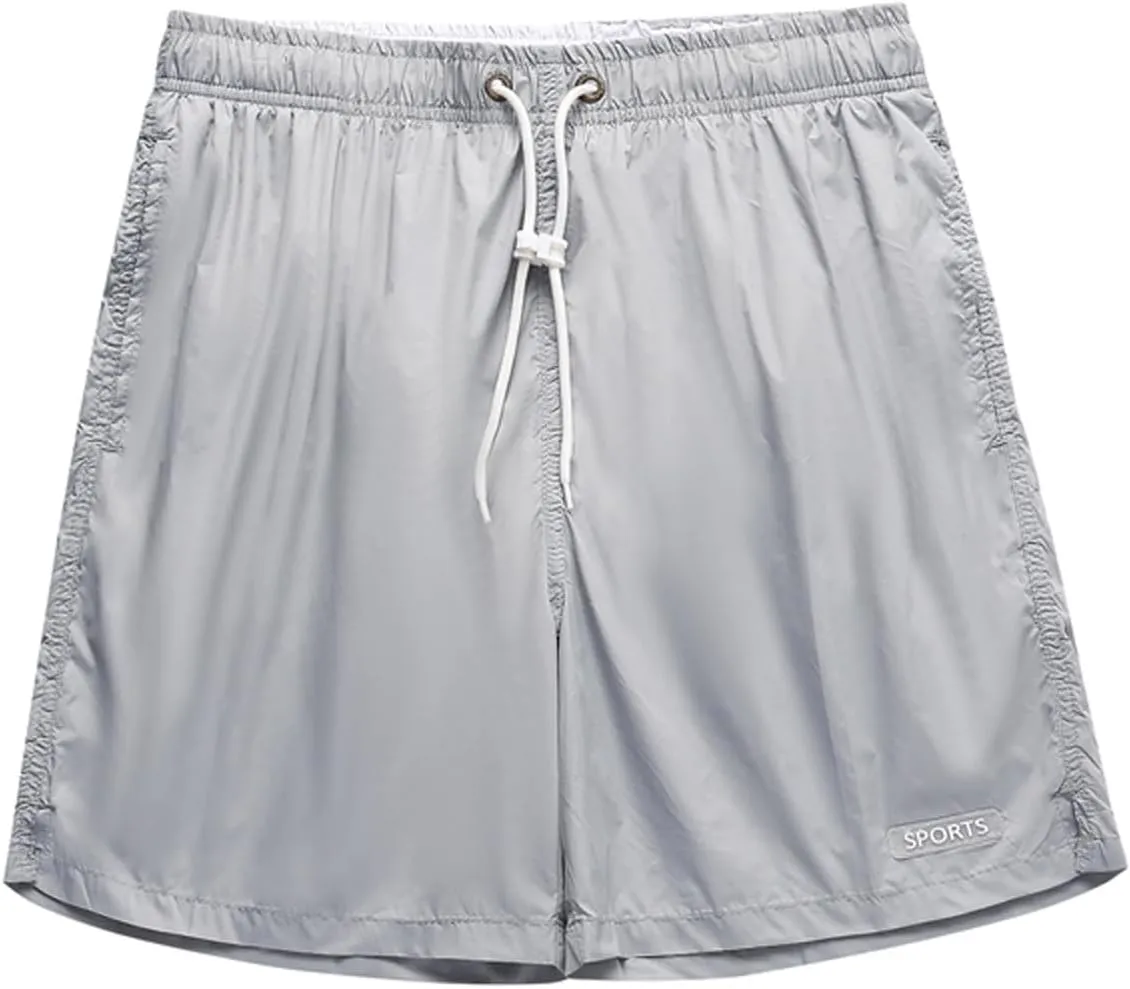Mens Shorts Summer Elastic Waist Drawstring Casual Shorts Lightweight Hiking Running Workout Quick Dry Athletic Shorts