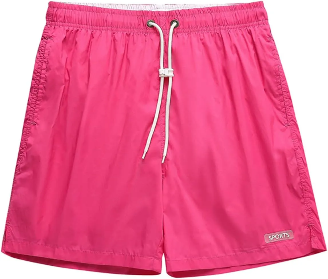 Mens Shorts Summer Elastic Waist Drawstring Casual Shorts Lightweight Hiking Running Workout Quick Dry Athletic Shorts