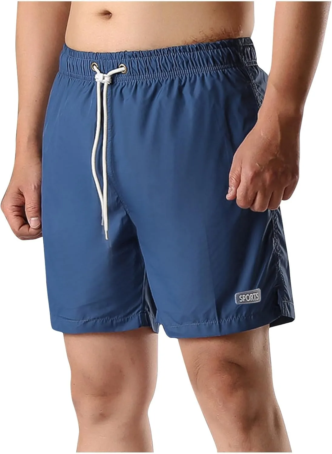 Mens Shorts Summer Elastic Waist Drawstring Casual Shorts Lightweight Hiking Running Workout Quick Dry Athletic Shorts