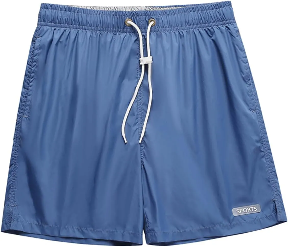 Mens Shorts Summer Elastic Waist Drawstring Casual Shorts Lightweight Hiking Running Workout Quick Dry Athletic Shorts