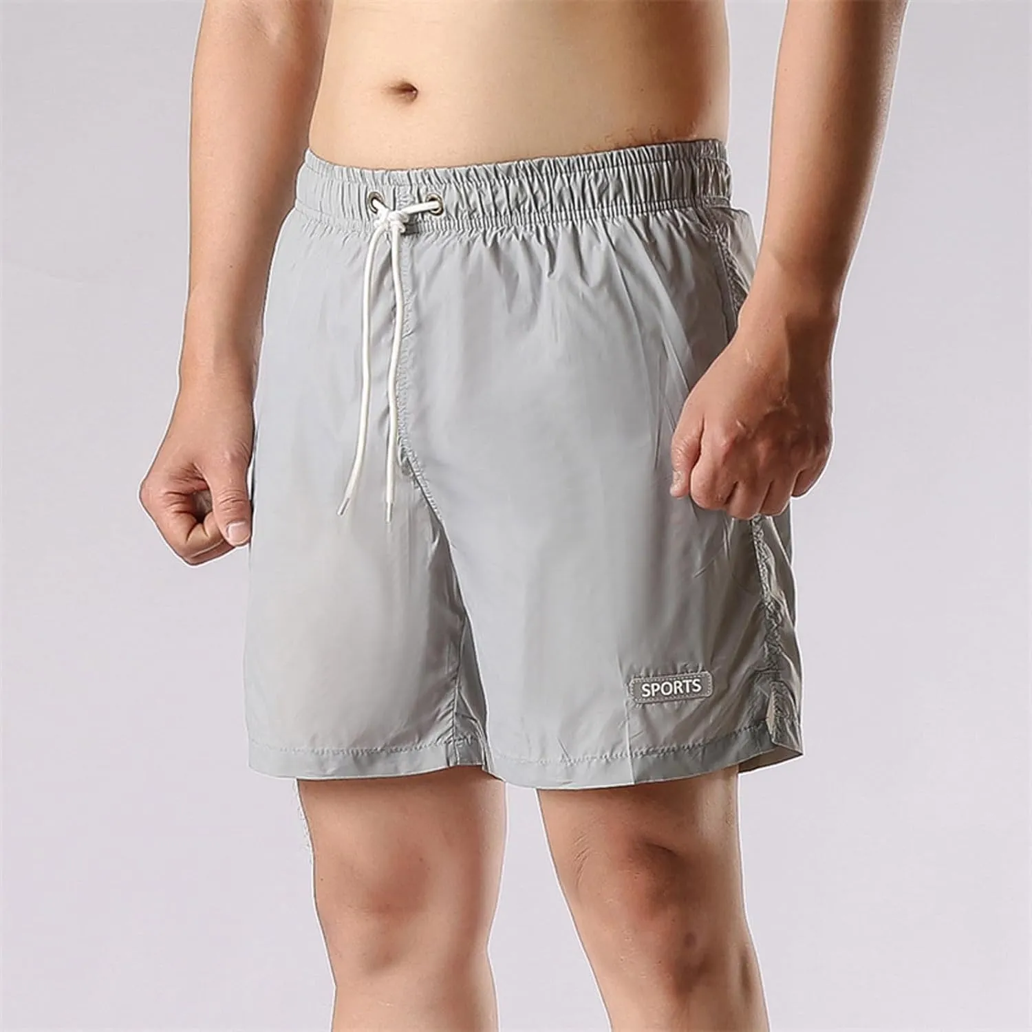 Mens Shorts Summer Elastic Waist Drawstring Casual Shorts Lightweight Hiking Running Workout Quick Dry Athletic Shorts