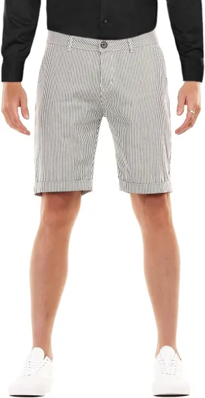 Men's Skinny Fit Chino Shorts Elastic Waist Cotton Twill Flat Front Dress Shorts 9 Inch Inseam